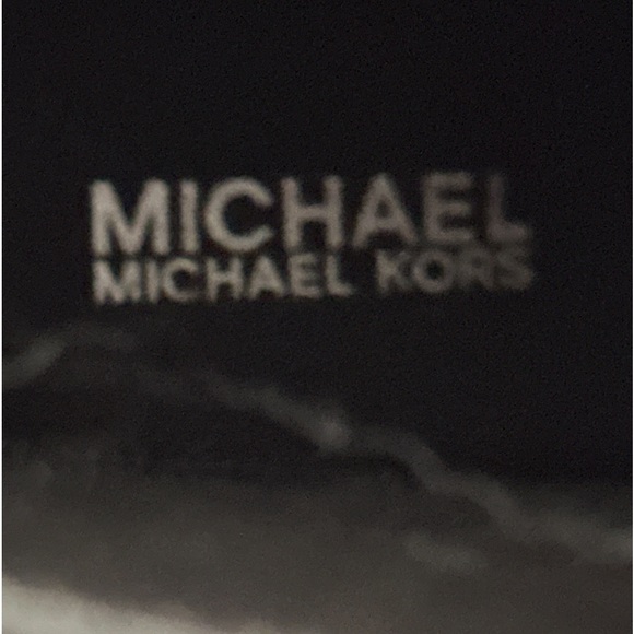 Women’s Michael Kors Black Patent Leather Boots w / Logo Backstrap, Size 7. - Picture 6 of 9